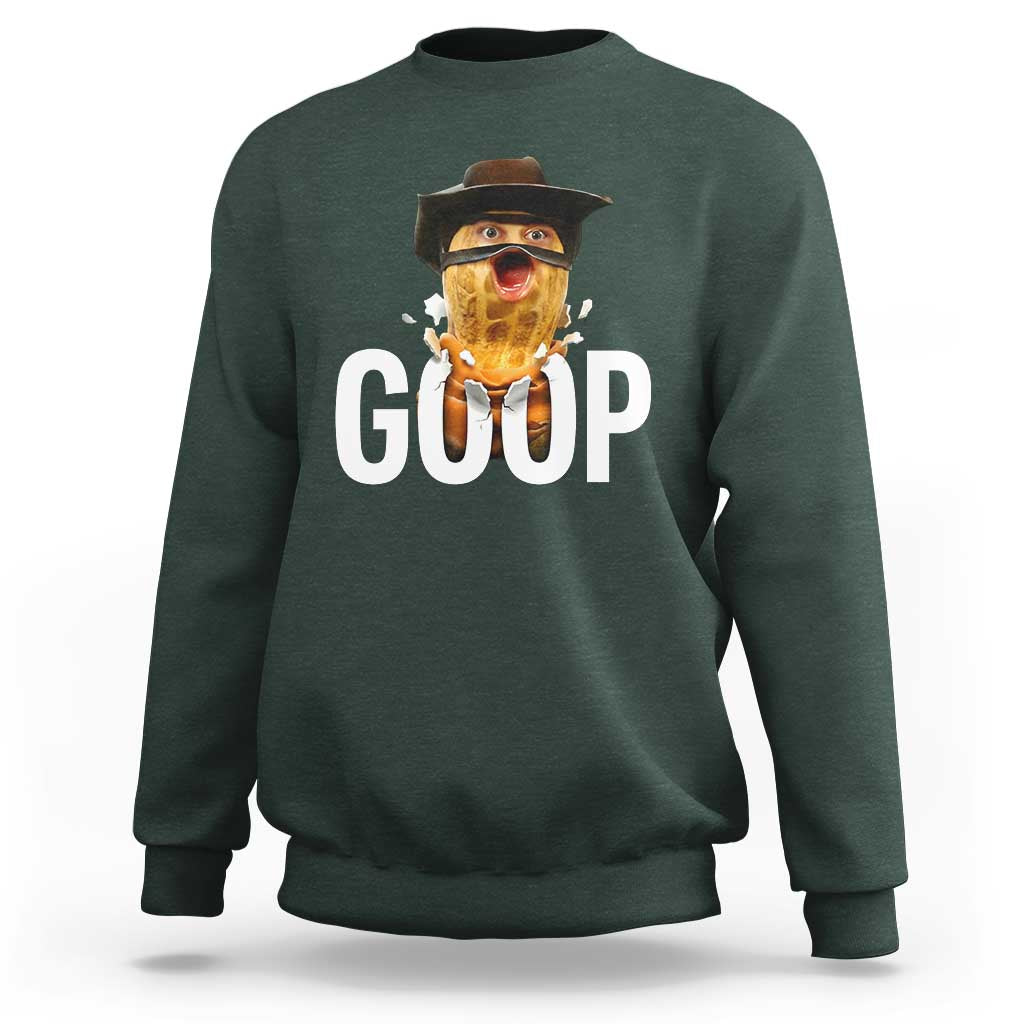 Goop Meme Explosion Sweatshirt Screaming Peanut Cowboy Brainrot Energy - Wonder Print Shop