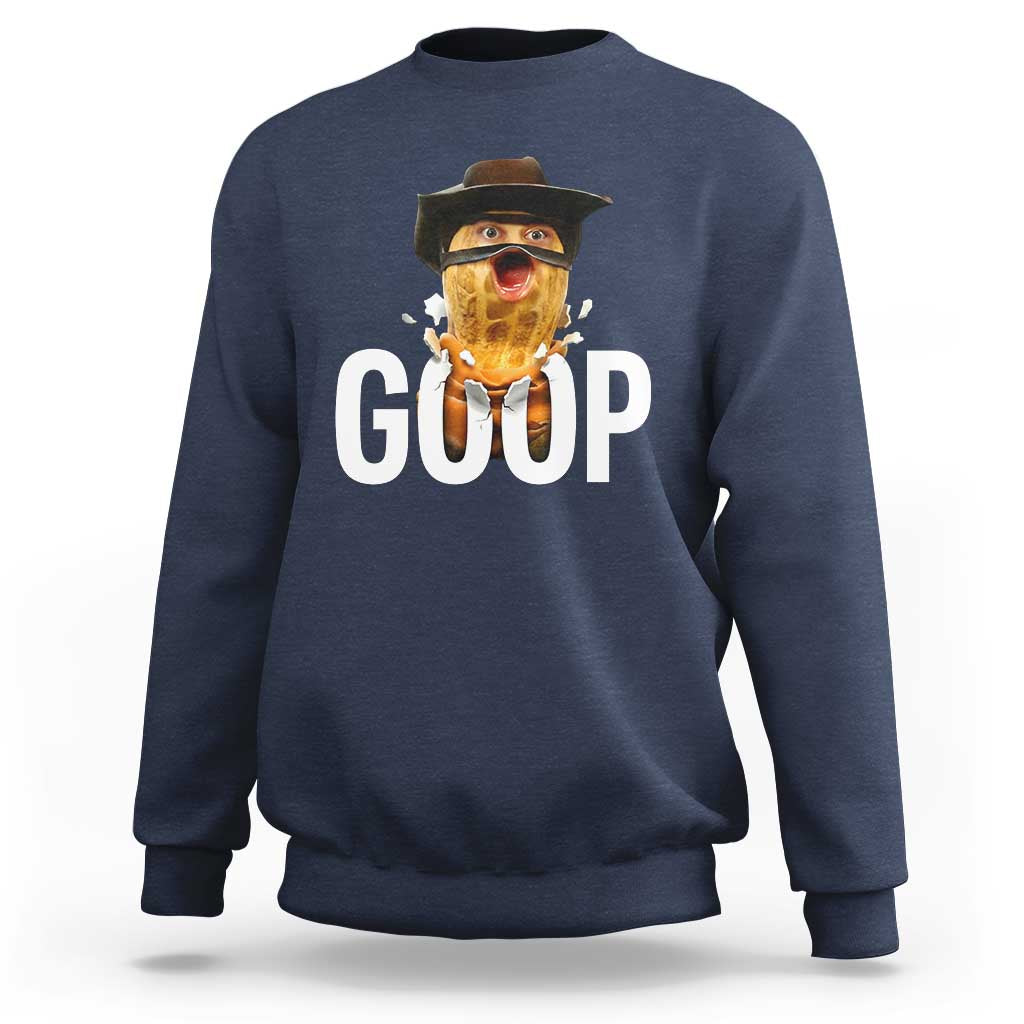 Goop Meme Explosion Sweatshirt Screaming Peanut Cowboy Brainrot Energy - Wonder Print Shop