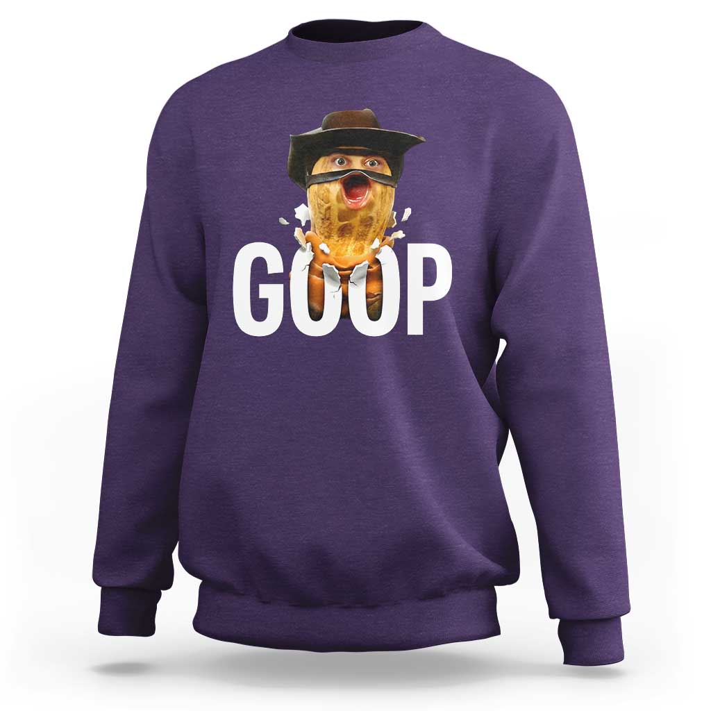 Goop Meme Explosion Sweatshirt Screaming Peanut Cowboy Brainrot Energy - Wonder Print Shop