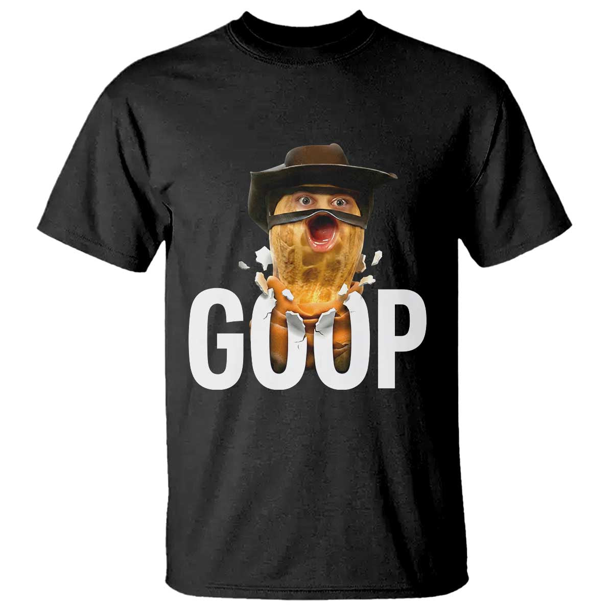 Goop Meme Explosion T Shirt Screaming Peanut Cowboy Brainrot Energy - Wonder Print Shop