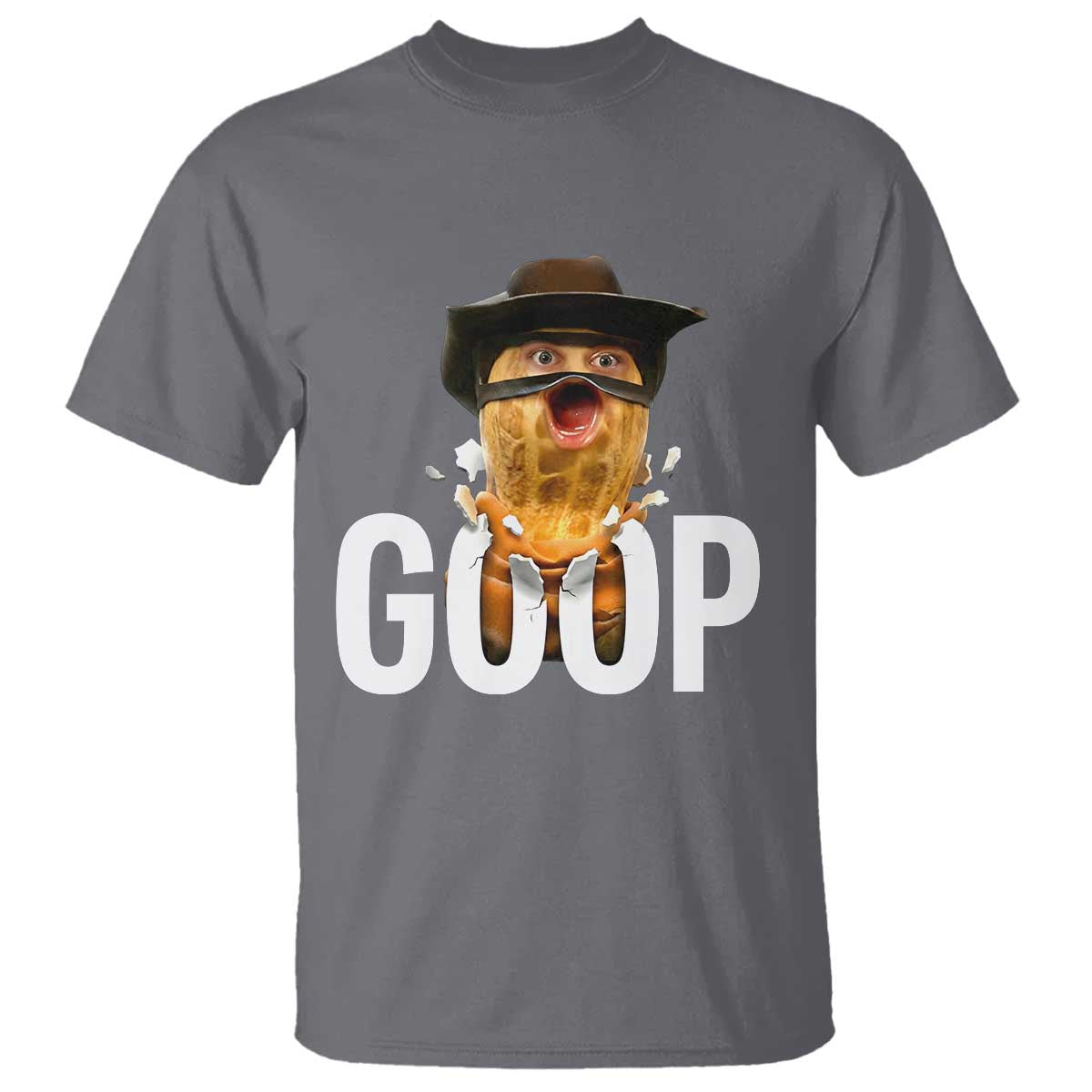 Goop Meme Explosion T Shirt Screaming Peanut Cowboy Brainrot Energy - Wonder Print Shop