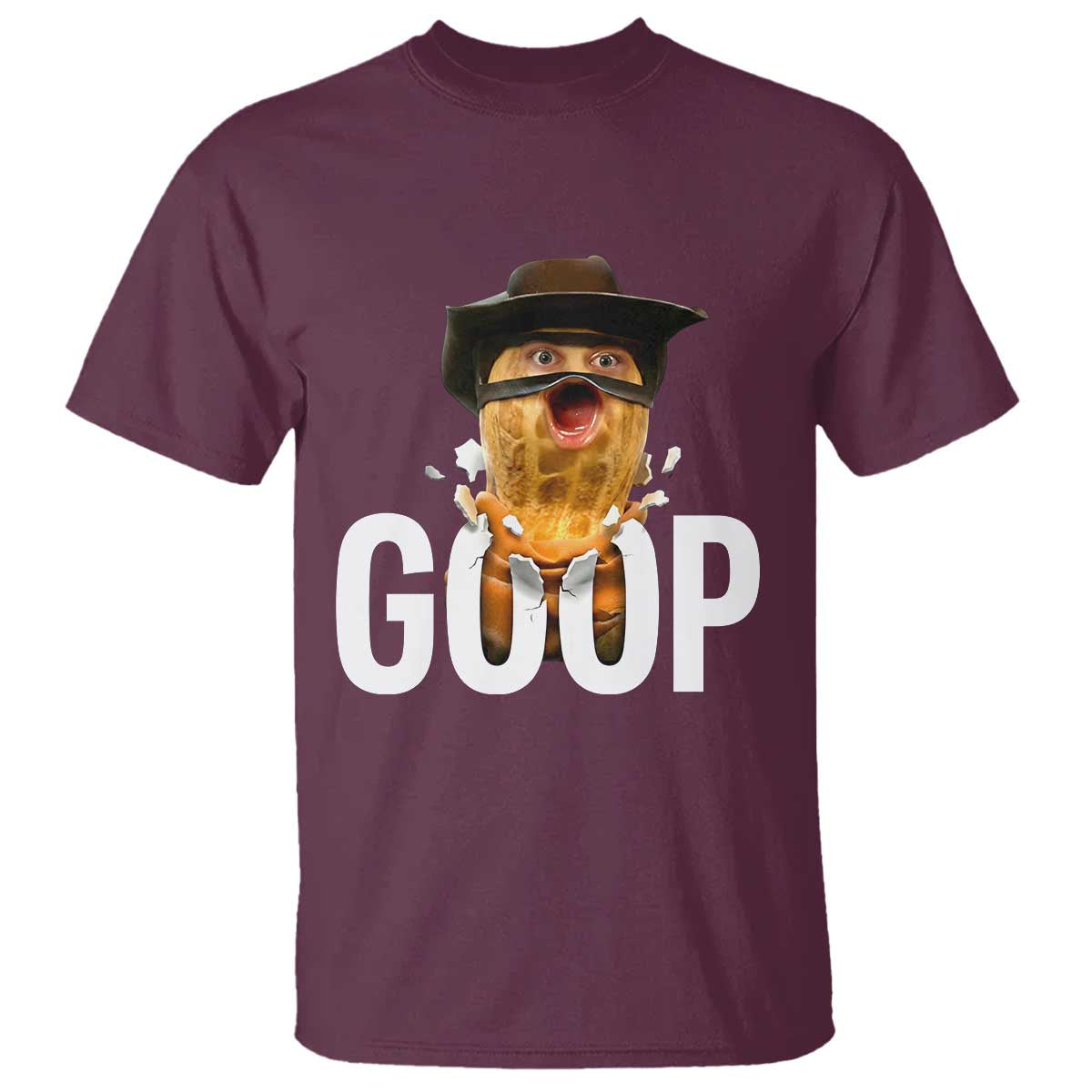 Goop Meme Explosion T Shirt Screaming Peanut Cowboy Brainrot Energy - Wonder Print Shop