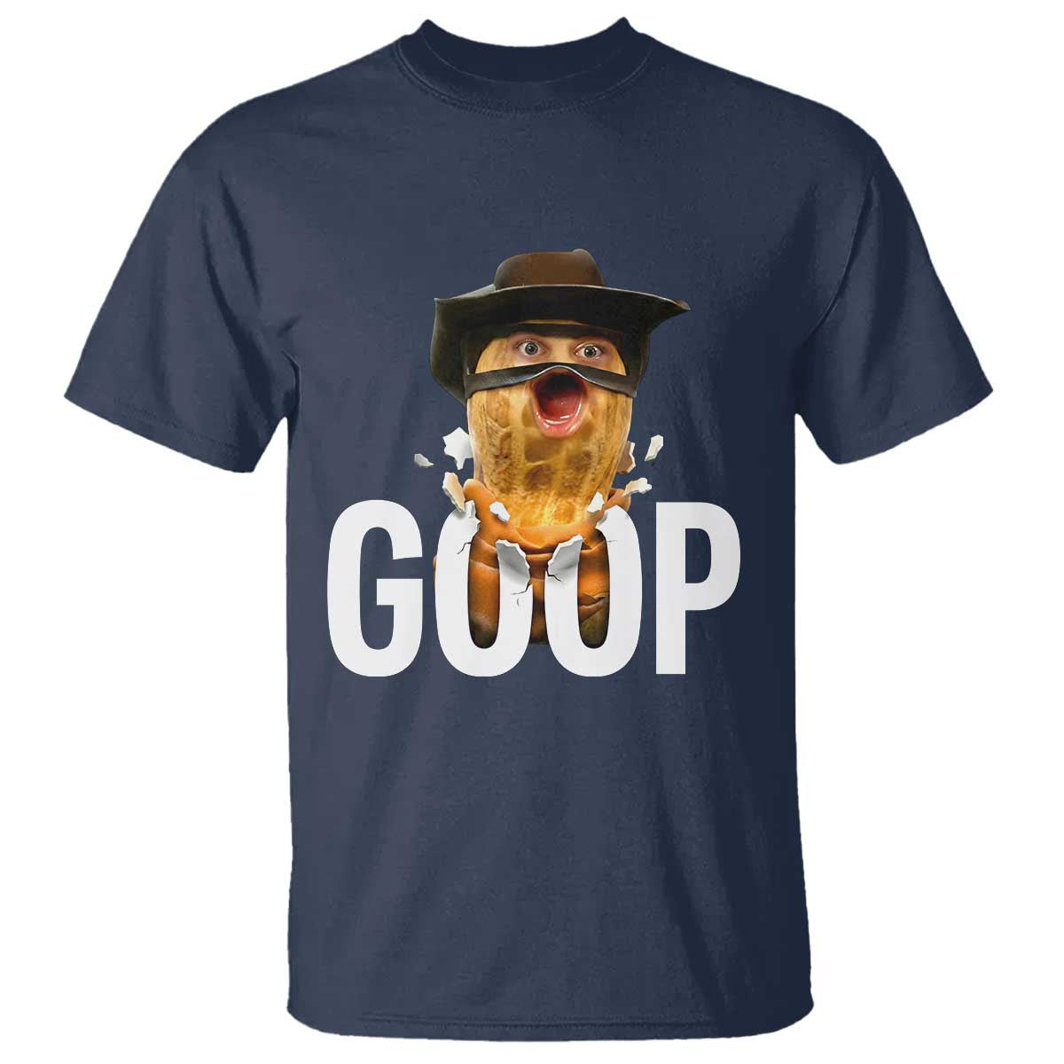 Goop Meme Explosion T Shirt Screaming Peanut Cowboy Brainrot Energy - Wonder Print Shop