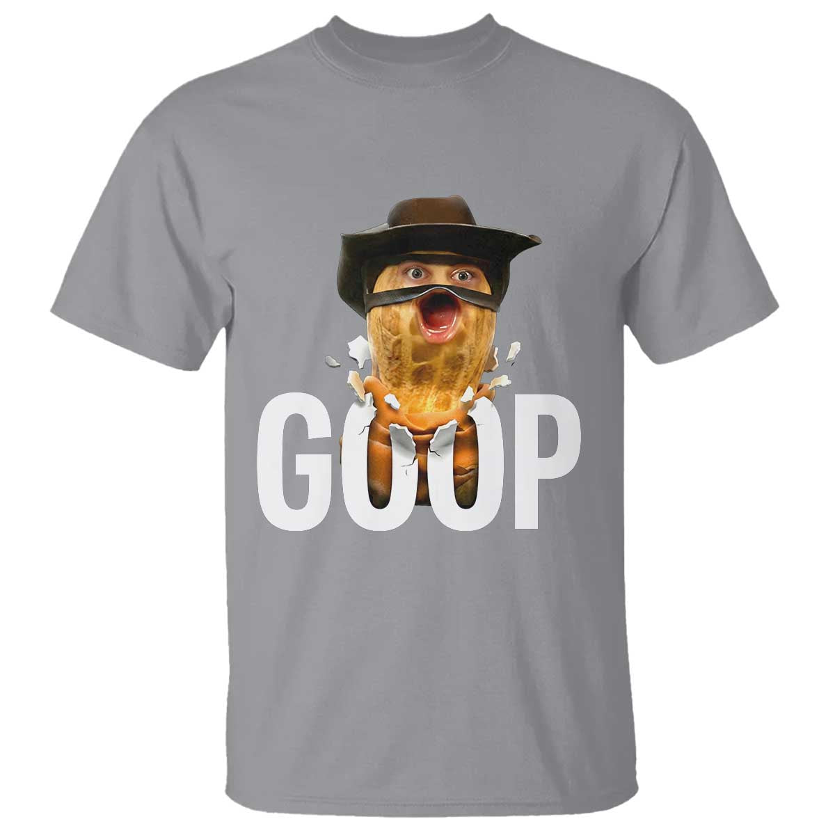 Goop Meme Explosion T Shirt Screaming Peanut Cowboy Brainrot Energy - Wonder Print Shop
