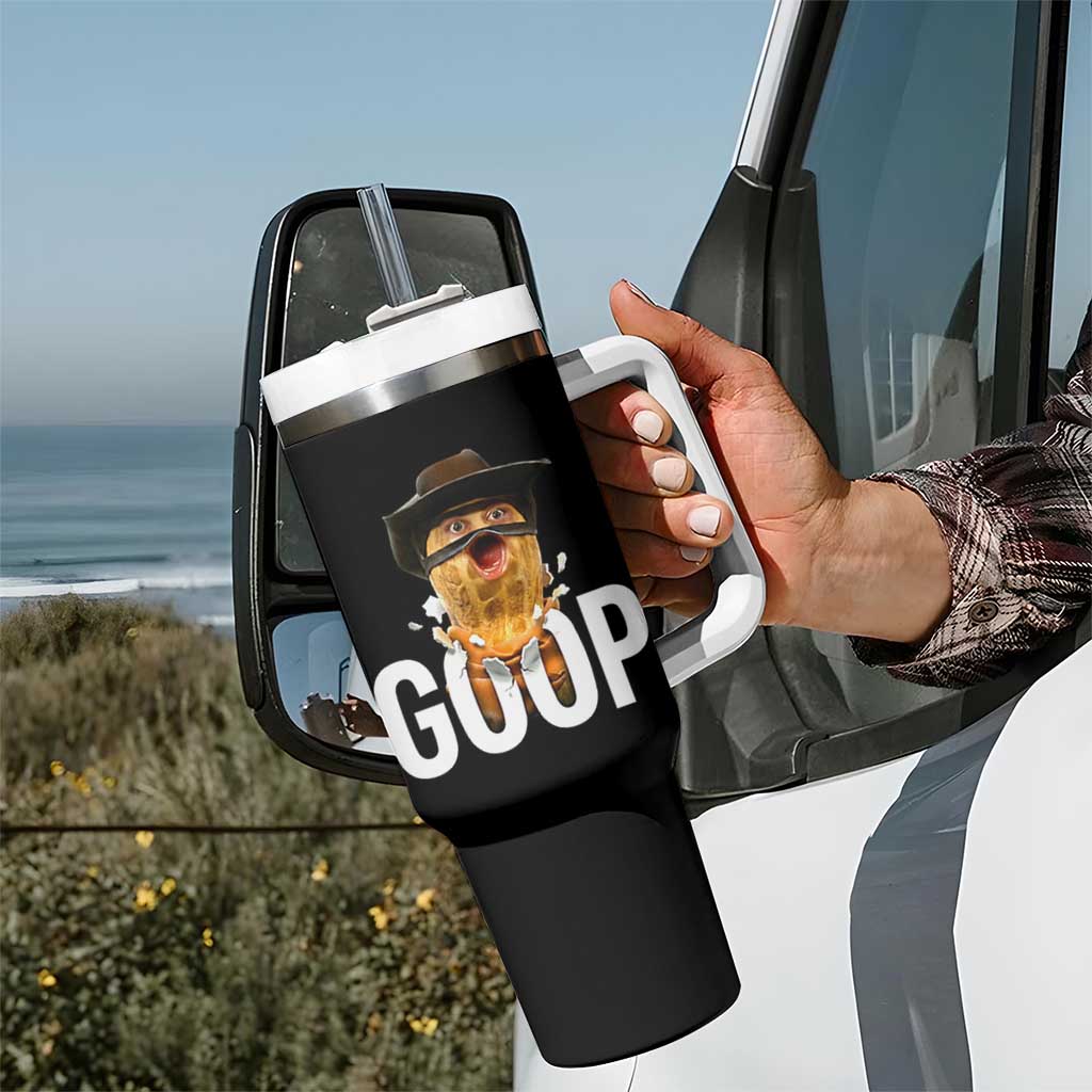 Goop Meme Explosion Tumbler With Handle Screaming Peanut Cowboy Brainrot Energy - Wonder Print Shop