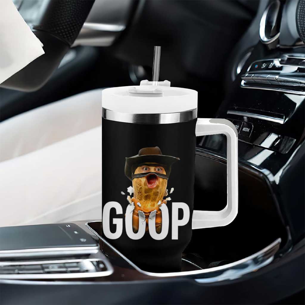 Goop Meme Explosion Tumbler With Handle Screaming Peanut Cowboy Brainrot Energy - Wonder Print Shop