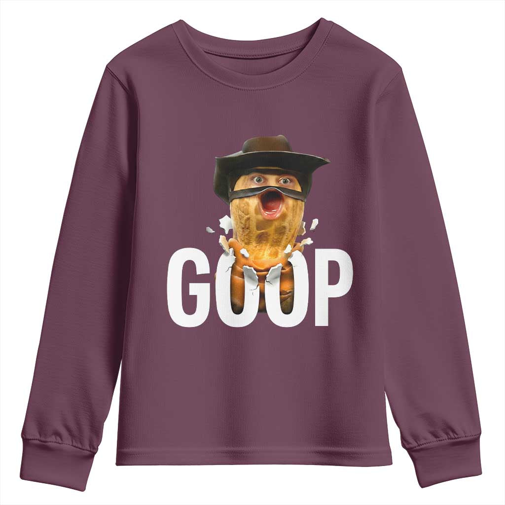 Goop Meme Explosion Youth Sweatshirt Screaming Peanut Cowboy Brainrot Energy - Wonder Print Shop