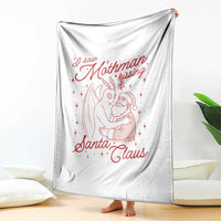 I Saw Mothman Kissing Santa Claus Throw Blanket Funny Cryptid Christmas Gag Gift - Wonder Print Shop