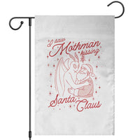 I Saw Mothman Kissing Santa Claus Garden Flag Funny Cryptid Christmas Gag Gift - Wonder Print Shop