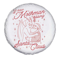I Saw Mothman Kissing Santa Claus Spare Tire Cover Funny Cryptid Christmas Gag Gift - Wonder Print Shop