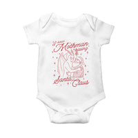 I Saw Mothman Kissing Santa Claus Baby Onesie Funny Cryptid Christmas Gag Gift - Wonder Print Shop