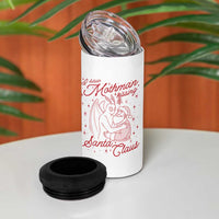 I Saw Mothman Kissing Santa Claus 4 in 1 Can Cooler Tumbler Funny Cryptid Christmas Gag Gift - Wonder Print Shop