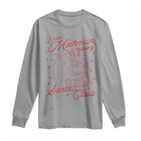 I Saw Mothman Kissing Santa Claus Long Sleeve Shirt Funny Cryptid Christmas Gag Gift - Wonder Print Shop