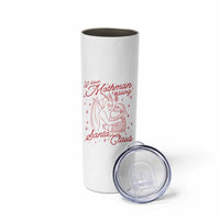 I Saw Mothman Kissing Santa Claus Skinny Tumbler Funny Cryptid Christmas Gag Gift - Wonder Print Shop