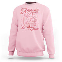 I Saw Mothman Kissing Santa Claus Sweatshirt Funny Cryptid Christmas Gag Gift - Wonder Print Shop