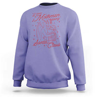 I Saw Mothman Kissing Santa Claus Sweatshirt Funny Cryptid Christmas Gag Gift - Wonder Print Shop