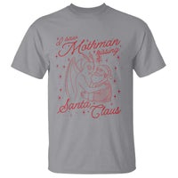 I Saw Mothman Kissing Santa Claus T Shirt Funny Cryptid Christmas Gag Gift - Wonder Print Shop