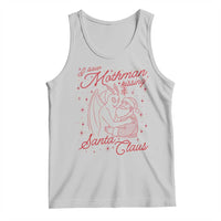 I Saw Mothman Kissing Santa Claus Tank Top Funny Cryptid Christmas Gag Gift - Wonder Print Shop