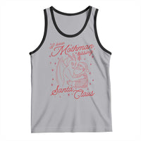 I Saw Mothman Kissing Santa Claus Tank Top Funny Cryptid Christmas Gag Gift - Wonder Print Shop