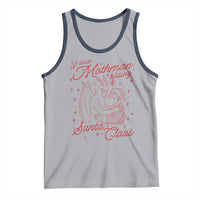 I Saw Mothman Kissing Santa Claus Tank Top Funny Cryptid Christmas Gag Gift - Wonder Print Shop