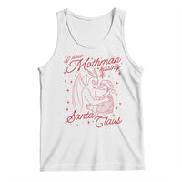 I Saw Mothman Kissing Santa Claus Tank Top Funny Cryptid Christmas Gag Gift - Wonder Print Shop