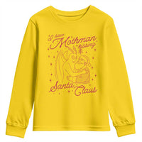 I Saw Mothman Kissing Santa Claus Youth Sweatshirt Funny Cryptid Christmas Gag Gift - Wonder Print Shop