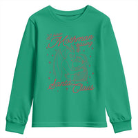 I Saw Mothman Kissing Santa Claus Youth Sweatshirt Funny Cryptid Christmas Gag Gift - Wonder Print Shop