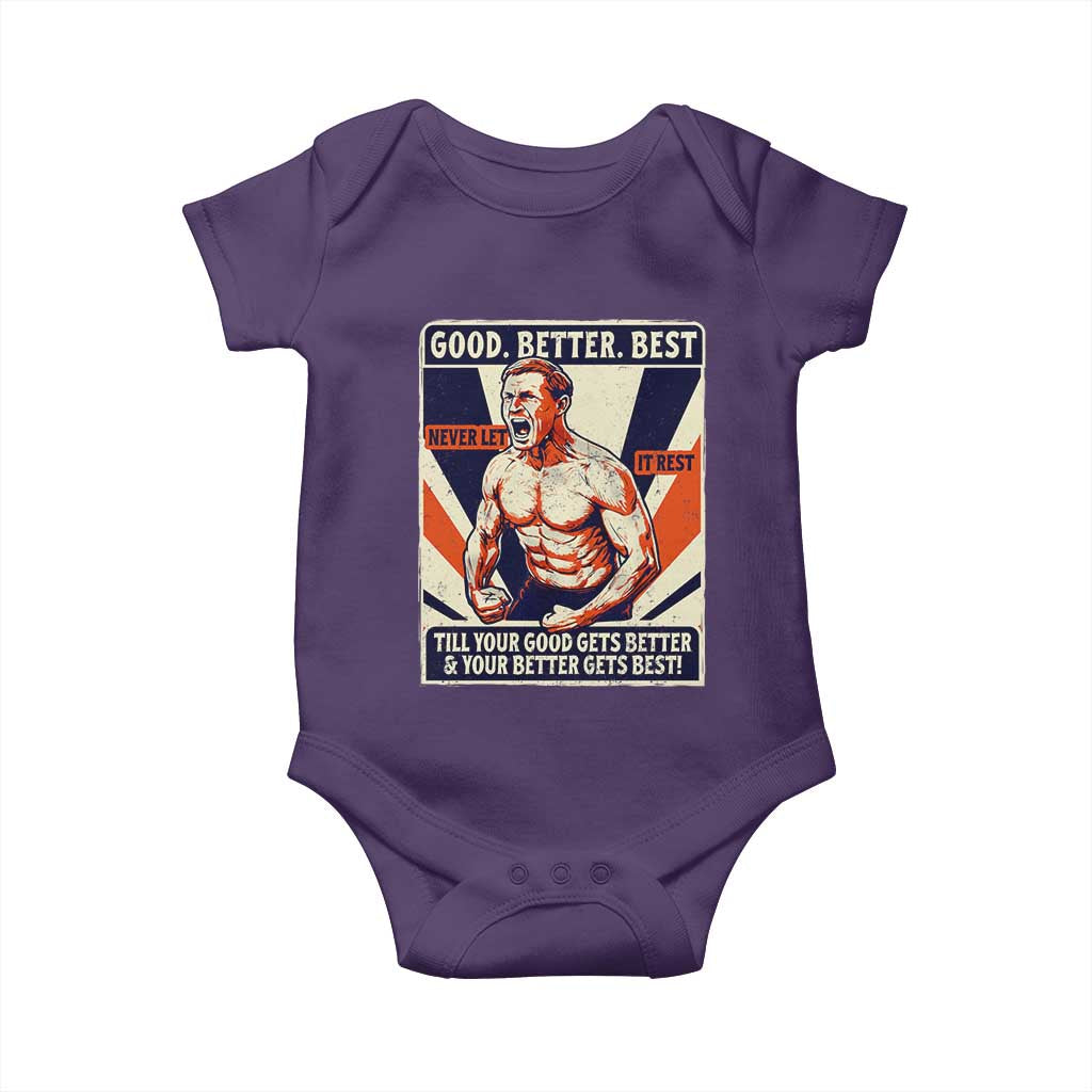 Good Better Best Shirtless Ben Baby Onesie Retro Funny Football Coach Meme Gift for Fans - Wonder Print Shop
