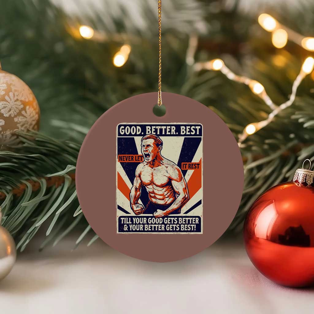 Good Better Best Shirtless Ben Ceramic Ornament Retro Funny Football Coach Meme Gift for Fans - Wonder Print Shop