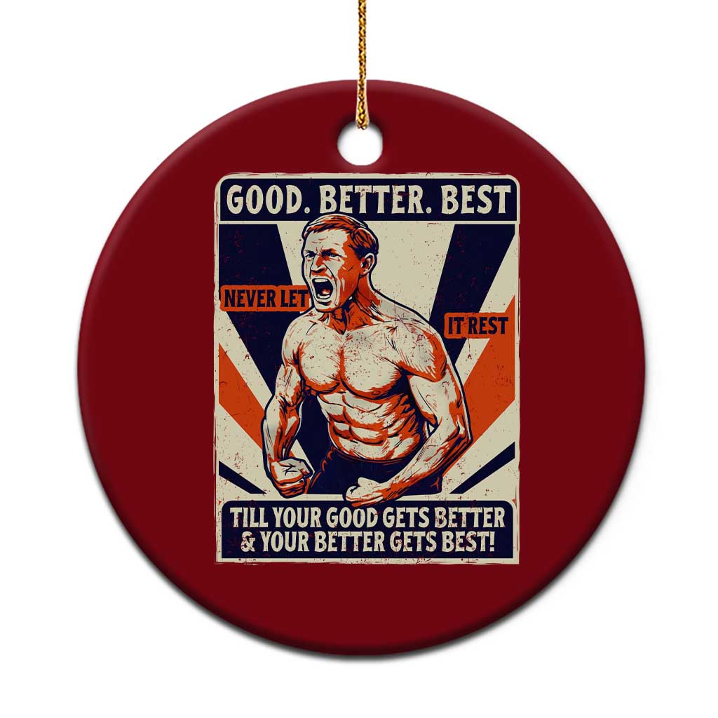 Good Better Best Shirtless Ben Ceramic Ornament Retro Funny Football Coach Meme Gift for Fans - Wonder Print Shop