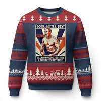 Good Better Best Shirtless Ben Ugly Christmas Sweater Retro Funny Football Coach Meme Gift for Fans - Wonder Print Shop