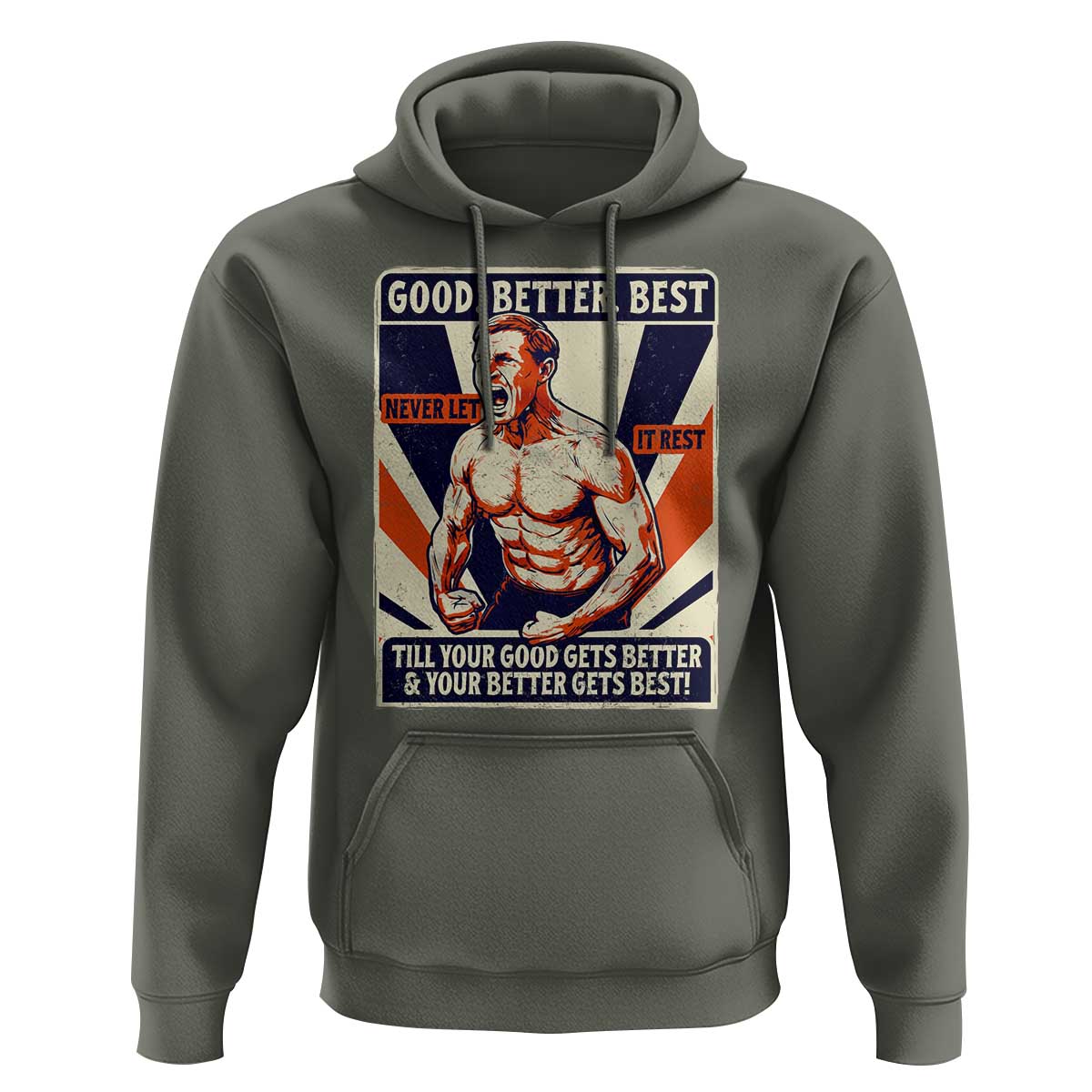 Good Better Best Shirtless Ben Hoodie Retro Funny Football Coach Meme Gift for Fans - Wonder Print Shop