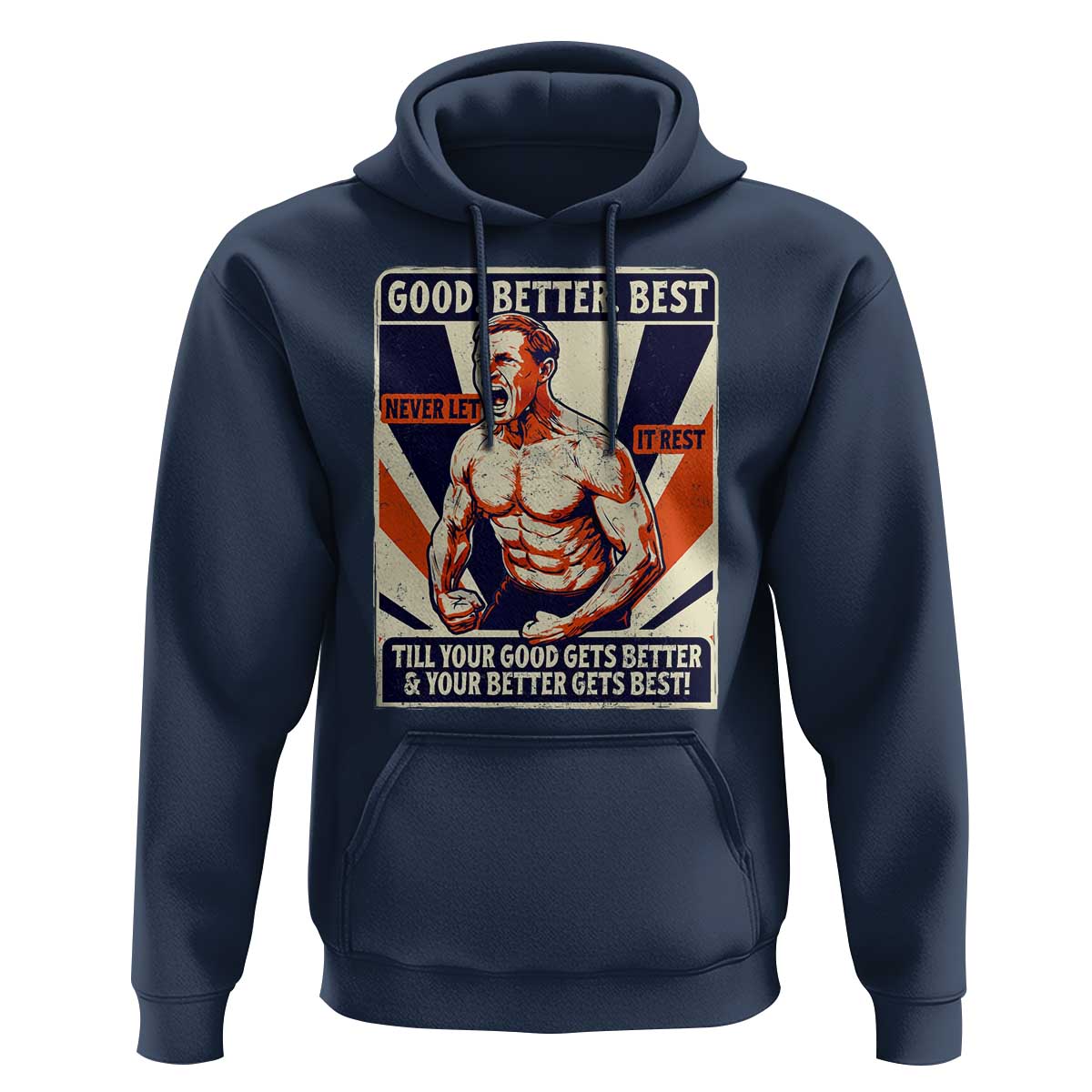 Good Better Best Shirtless Ben Hoodie Retro Funny Football Coach Meme Gift for Fans - Wonder Print Shop