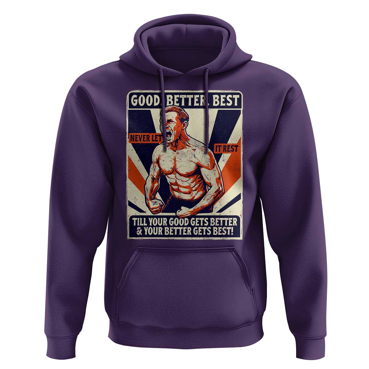 Good Better Best Shirtless Ben Hoodie Retro Funny Football Coach Meme Gift for Fans - Wonder Print Shop