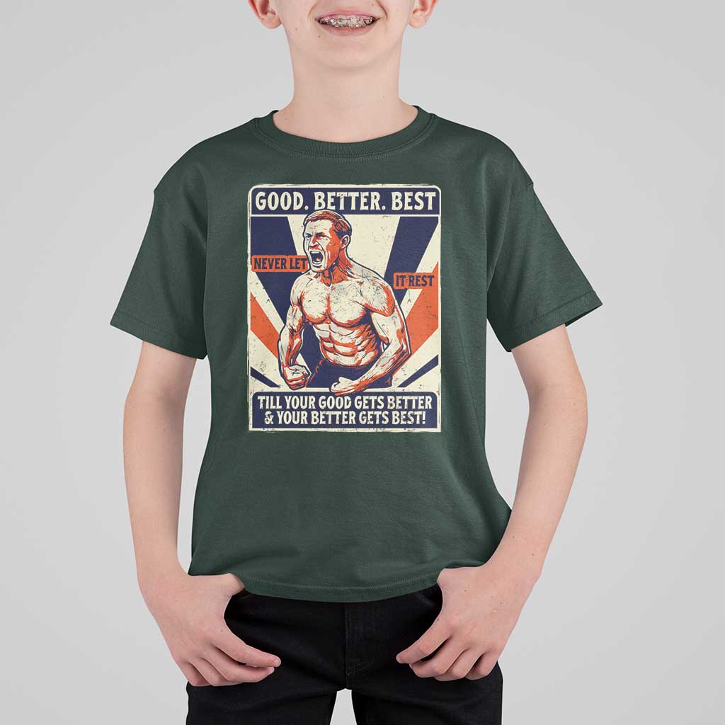 Good Better Best Shirtless Ben T Shirt For Kid Retro Funny Football Coach Meme Gift for Fans - Wonder Print Shop