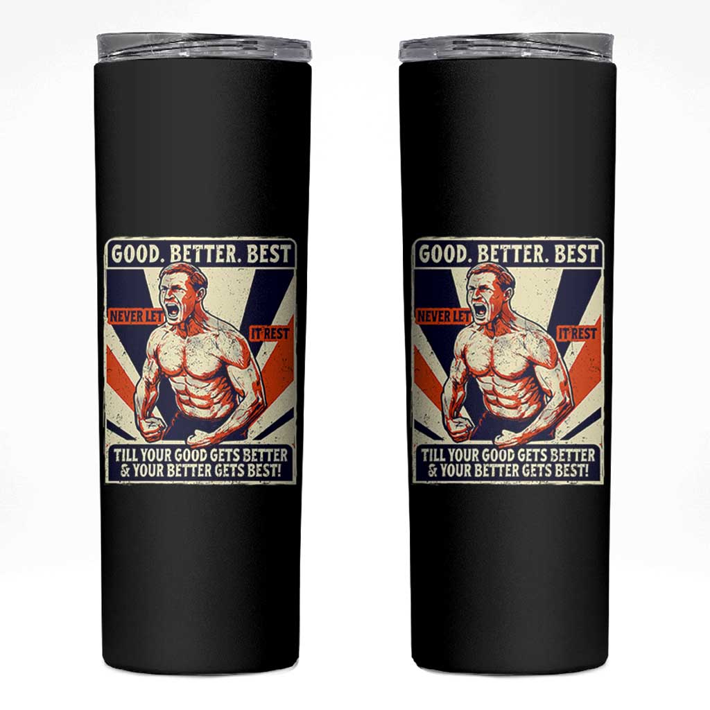 Good Better Best Shirtless Ben Skinny Tumbler Retro Funny Football Coach Meme Gift for Fans - Wonder Print Shop