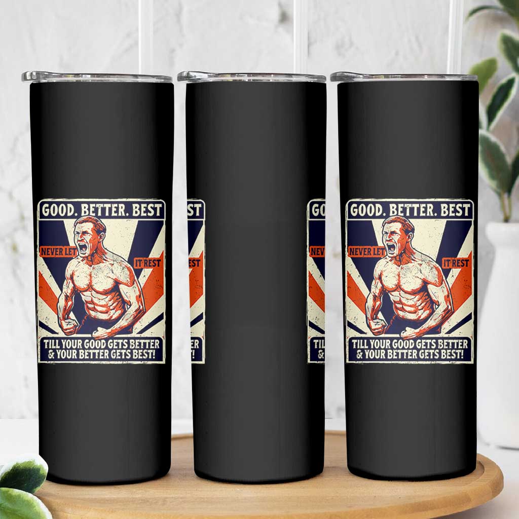 Good Better Best Shirtless Ben Skinny Tumbler Retro Funny Football Coach Meme Gift for Fans - Wonder Print Shop