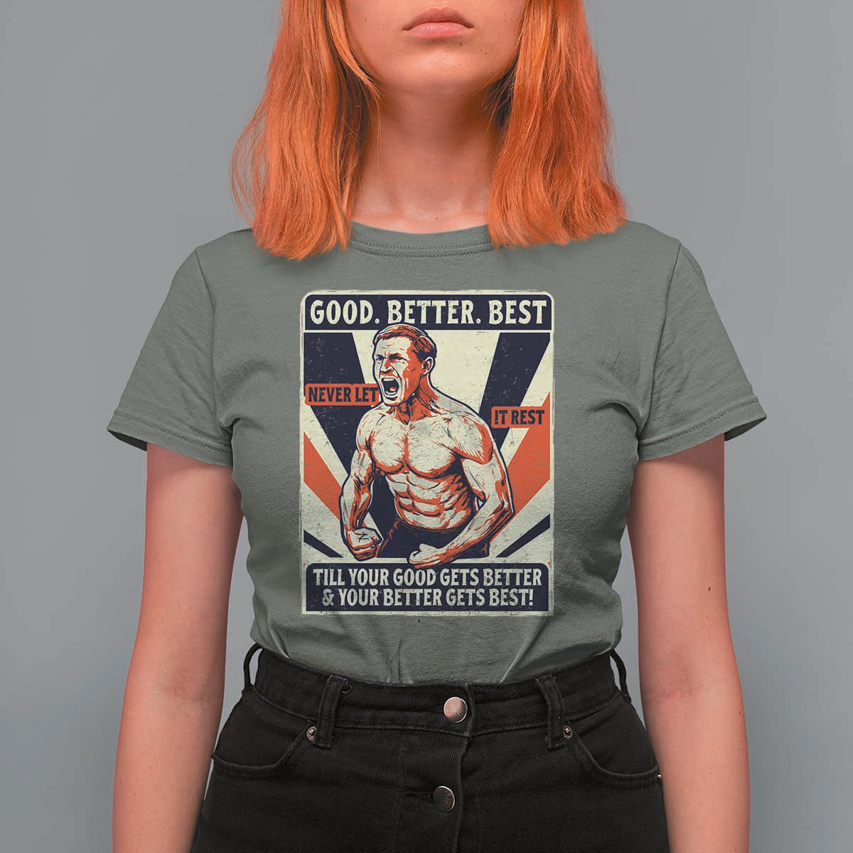 Good Better Best Shirtless Ben T Shirt For Women Retro Funny Football Coach Meme Gift for Fans - Wonder Print Shop