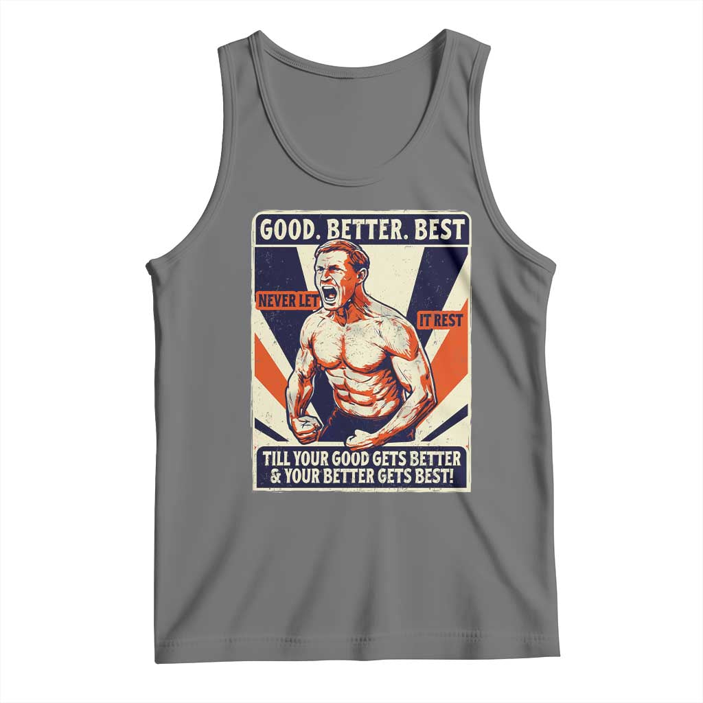 Good Better Best Shirtless Ben Tank Top Retro Funny Football Coach Meme Gift for Fans - Wonder Print Shop