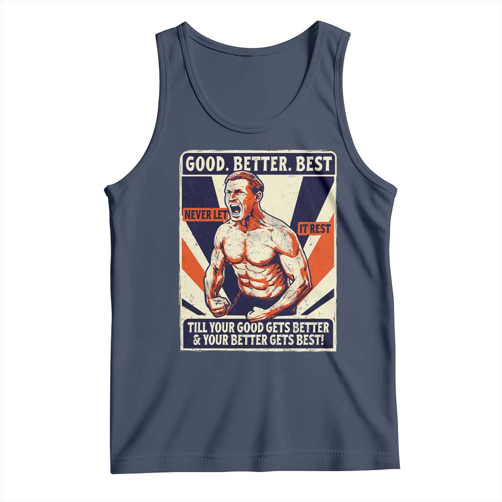 Good Better Best Shirtless Ben Tank Top Retro Funny Football Coach Meme Gift for Fans - Wonder Print Shop
