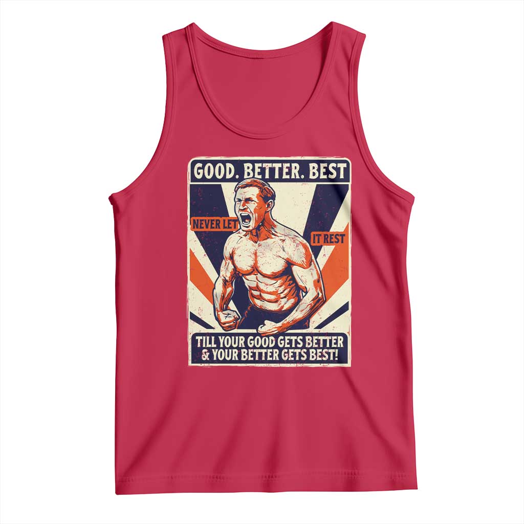 Good Better Best Shirtless Ben Tank Top Retro Funny Football Coach Meme Gift for Fans - Wonder Print Shop