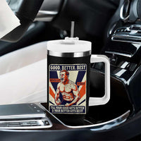 Good Better Best Shirtless Ben Tumbler With Handle Retro Funny Football Coach Meme Gift for Fans - Wonder Print Shop