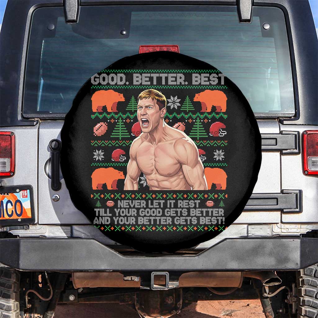 Good Better Best Shirtless Ben Spare Tire Cover Funny Football Coach Meme Ugly Sweater Gift for Fans - Wonder Print Shop