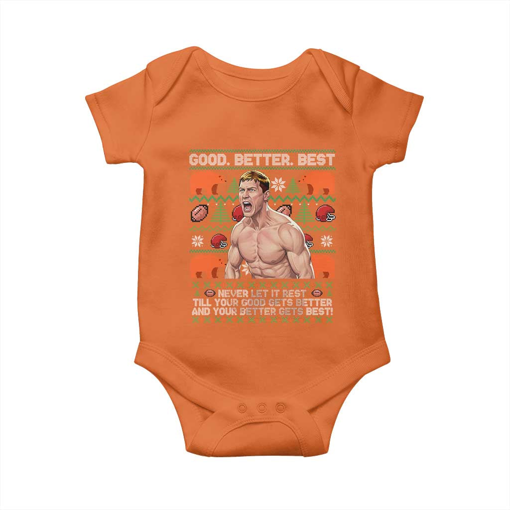 Good Better Best Shirtless Ben Baby Onesie Funny Football Coach Meme Ugly Sweater Gift for Fans - Wonder Print Shop