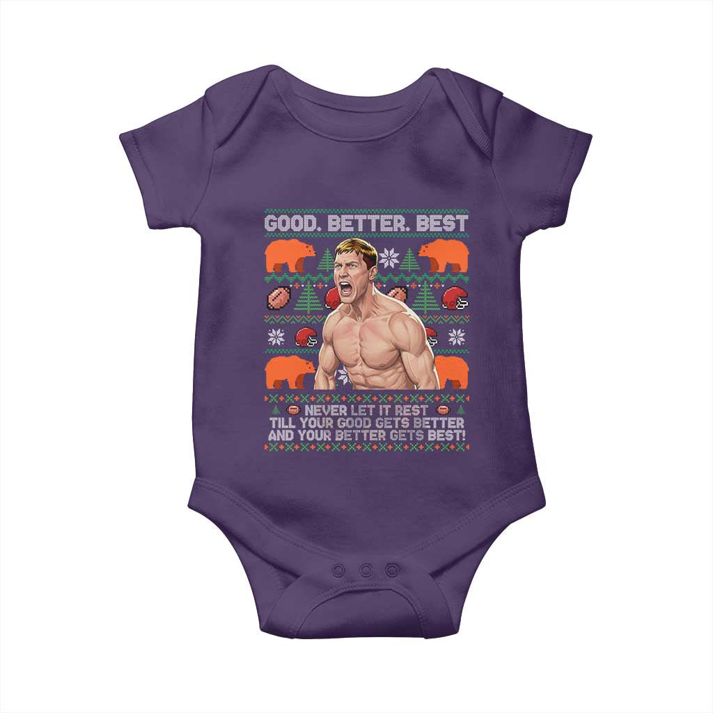 Good Better Best Shirtless Ben Baby Onesie Funny Football Coach Meme Ugly Sweater Gift for Fans - Wonder Print Shop