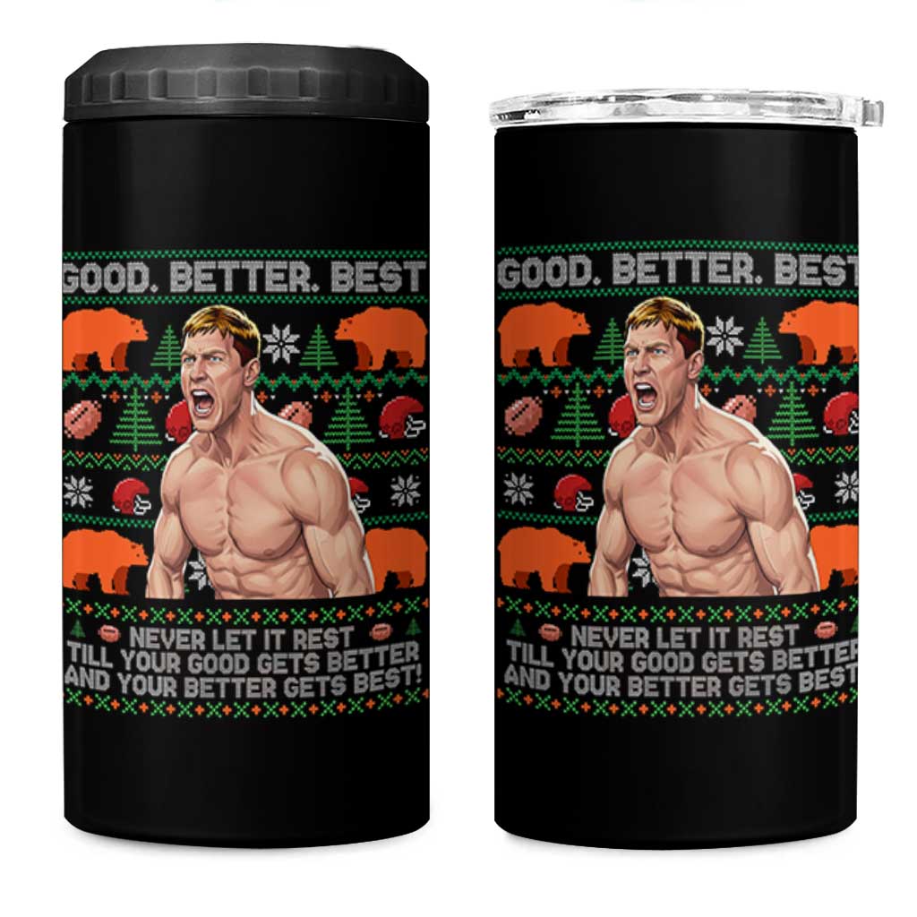 Good Better Best Shirtless Ben 4 in 1 Can Cooler Tumbler Funny Football Coach Meme Ugly Sweater Gift for Fans - Wonder Print Shop