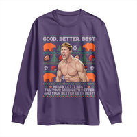 Good Better Best Shirtless Ben Long Sleeve Shirt Funny Football Coach Meme Ugly Sweater Gift for Fans - Wonder Print Shop