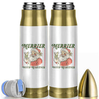 Merrier With Martinis Bullet Tumbler Funny Retro Santa Christmas Cocktail Lover - Wonder Print Shop