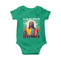 All the Cool People Are Born in December Baby Onesie Funny Trippy Neon Jesus Birthday Meme - Wonder Print Shop