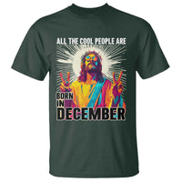 All the Cool People Are Born in December T Shirt Funny Trippy Neon Jesus Birthday Meme - Wonder Print Shop